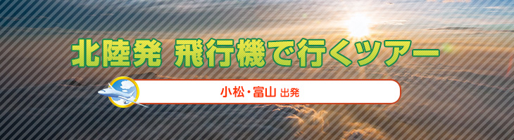 北陸発 飛行機で行くツアー