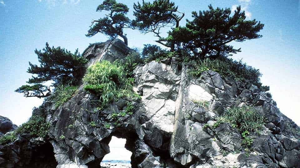 【神津島】ぶっとおし岩