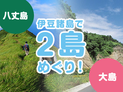 2島めぐり!☆八丈島×大島☆ハッピーバリュー【民宿クラス】