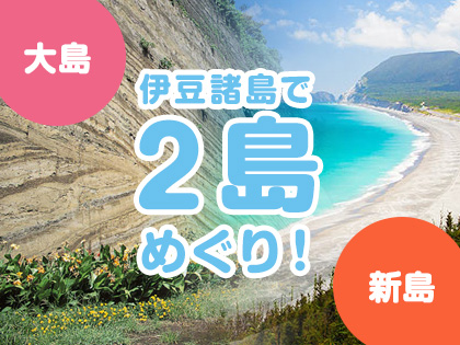 2島めぐり!☆大島×新島☆ハッピーバリュー【民宿クラス】
