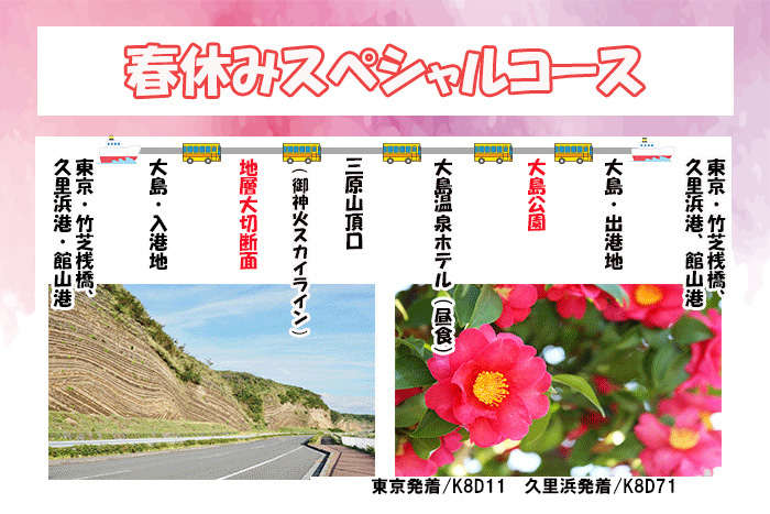 大島日帰り【春休みコース】