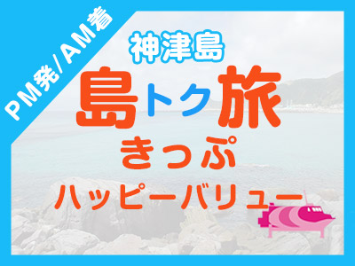 《PM発/AM着》往復JET船☆神津島ハッピーバリュー